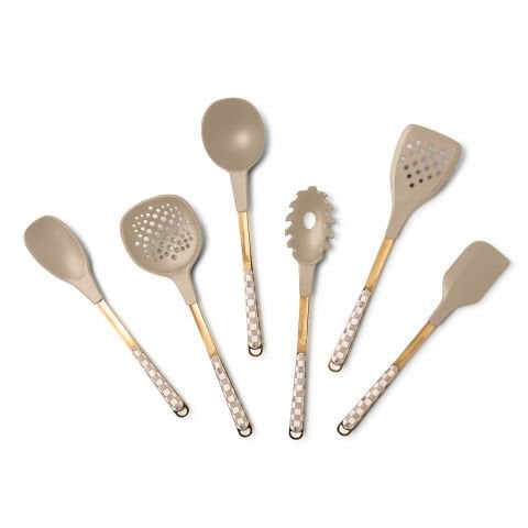 Mocha Check Pasta Spoon