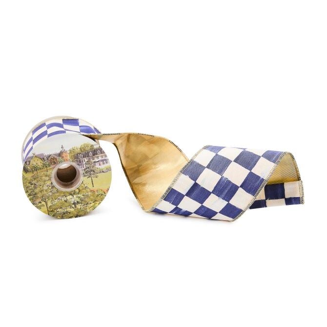 Violet Check 10 cm Ribbon