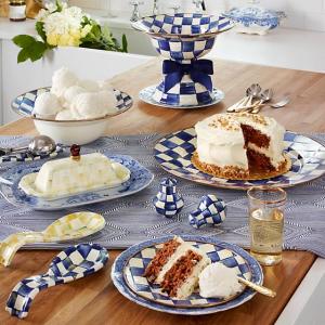 Royal Check Enamel Salt & Pepper Shakers