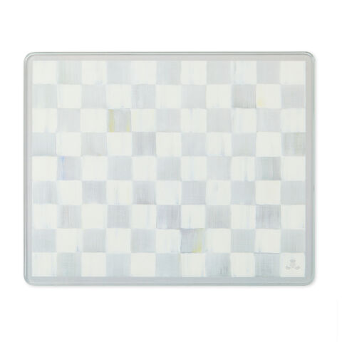 Sterling Check Glass Cutting Boards, Set of 2