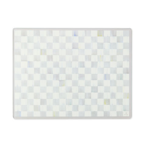 Sterling Check Glass Cutting Boards, Set of 2