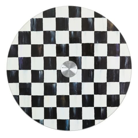 Courtly Check Glass Lazy Susan