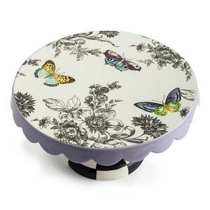 Butterfly Toile Small Pedestal Platter