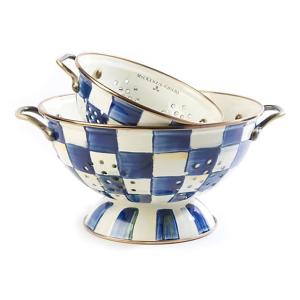 Royal Check Enamel Colander - Large