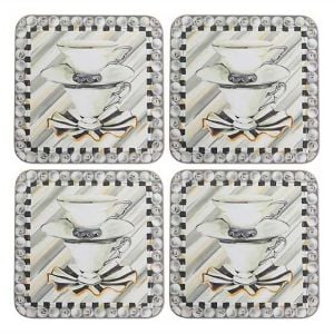 Hotel Silver Cork Back Coasters - Set of 4
