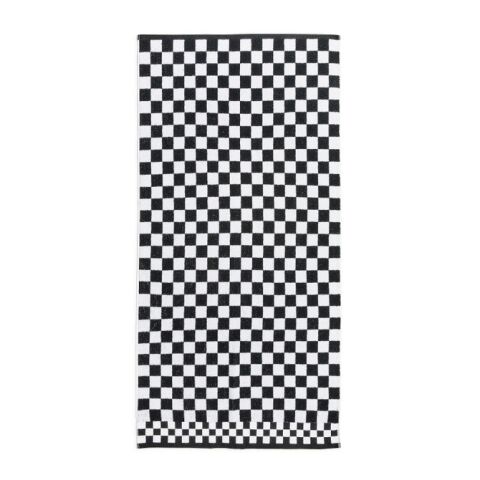 Black Check Bath Towel