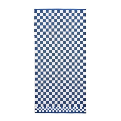 Navy Check Bath Towel