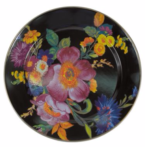 Flower Market Charger/Plate - Black