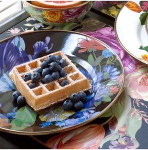 Flower Market Dinner Plate - Black