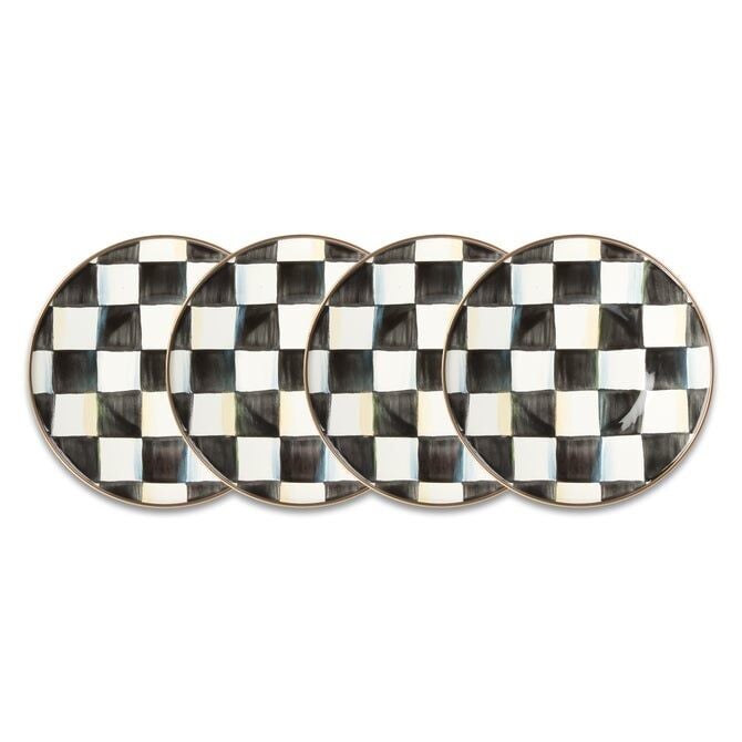 Courtly Check Saucers, Set of 4