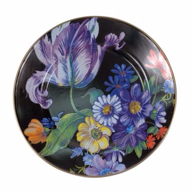 Flower Market Dinner Plate - Black