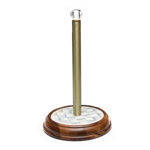 Sterling Check Wood Paper Towel Holder