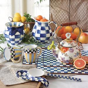 Royal Check Enamel Spoon Rest