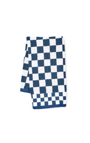 Navy Check Hand Towel