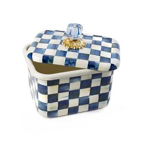 Royal Check Enamel Recipe Box