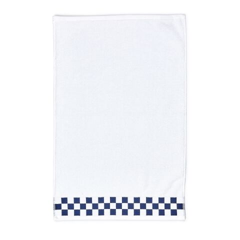 Hand Towel with Navy Check Border