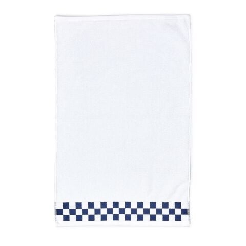Hand Towel with Navy Check Border