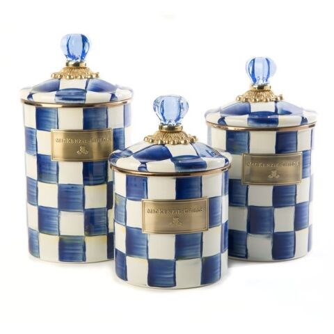 Royal Check Canisters Set of 3