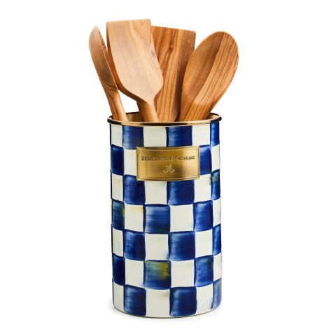 Royal Check Utensil Holder