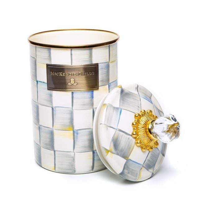 Sterling Check Canisters Set of 3