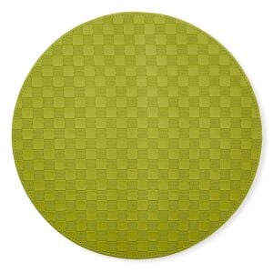 Green Check Faux Leather Placemat