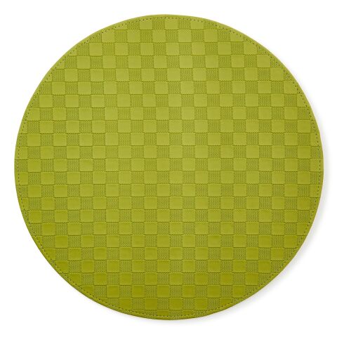 Green Check Faux Leather Placemat