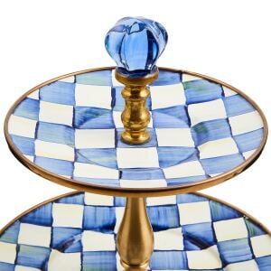 Royal Check Enamel Three Tier Sweet Stand