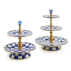 Royal Check Enamel Three Tier Sweet Stand