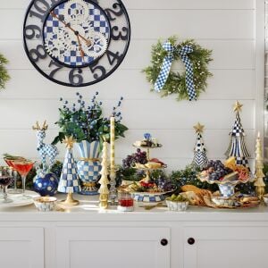 Royal Check Enamel Three Tier Sweet Stand