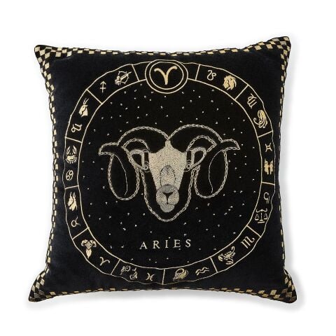 Aries Zodiac Throw Pillow