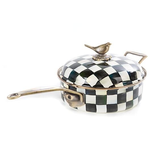 Courtly Check Enamel 3 Qt Saute Pan
