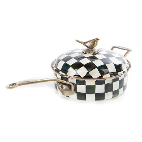 Courtly Check Enamel 3 Qt Saute Pan