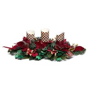 Christmas Magic Triple Candle Holder Centerpiece
