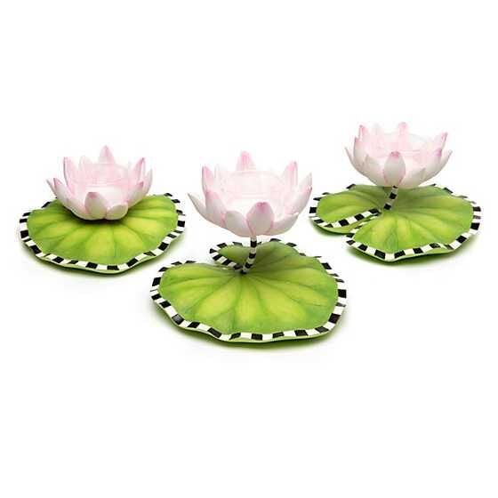 Patience Brewster Lily Pond Candle Holder - Set of 3