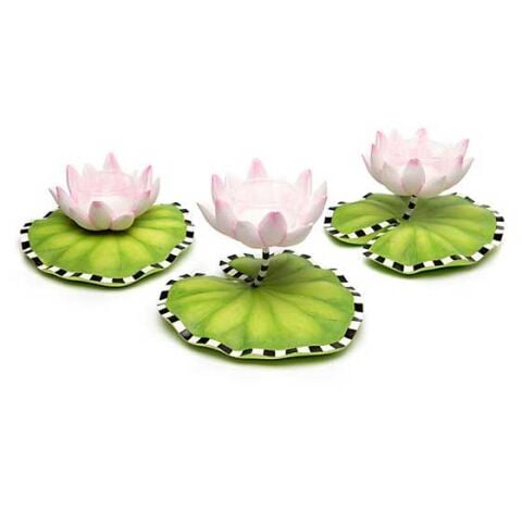 Patience Brewster Lily Pond Candle Holder - Set of 3