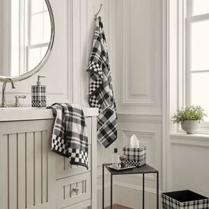 Black & White Tartan Soap Pump