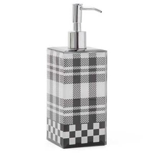 Black & White Tartan Soap Pump