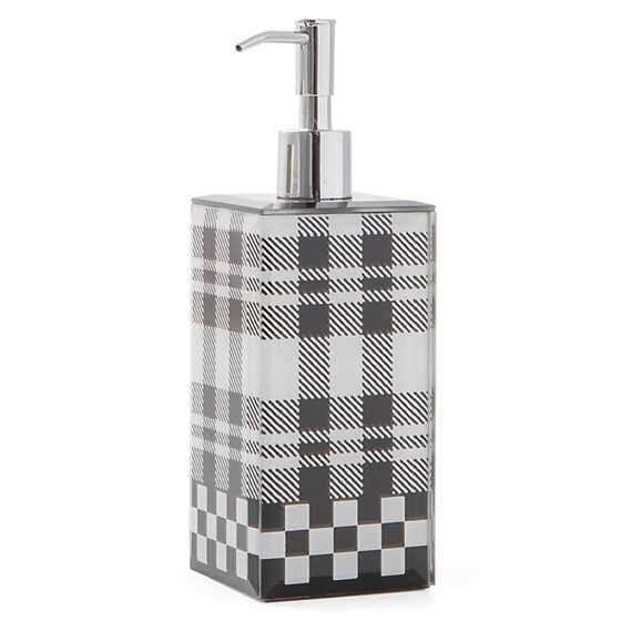 Black & White Tartan Soap Pump