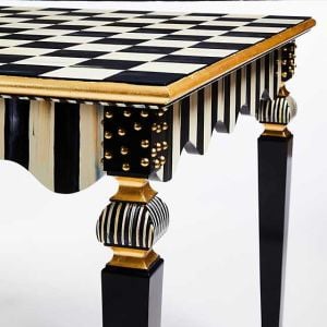 Courtly Check & Stripe Game Table