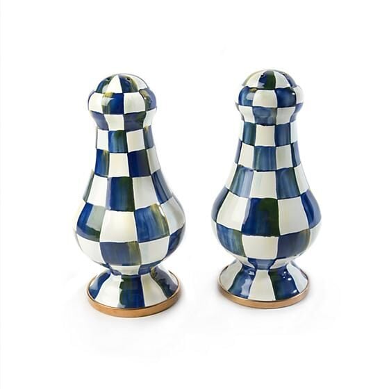 Royal Check Large Salt & Pepper Shakers