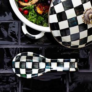 Courtly Check Enamel Spoon Rest