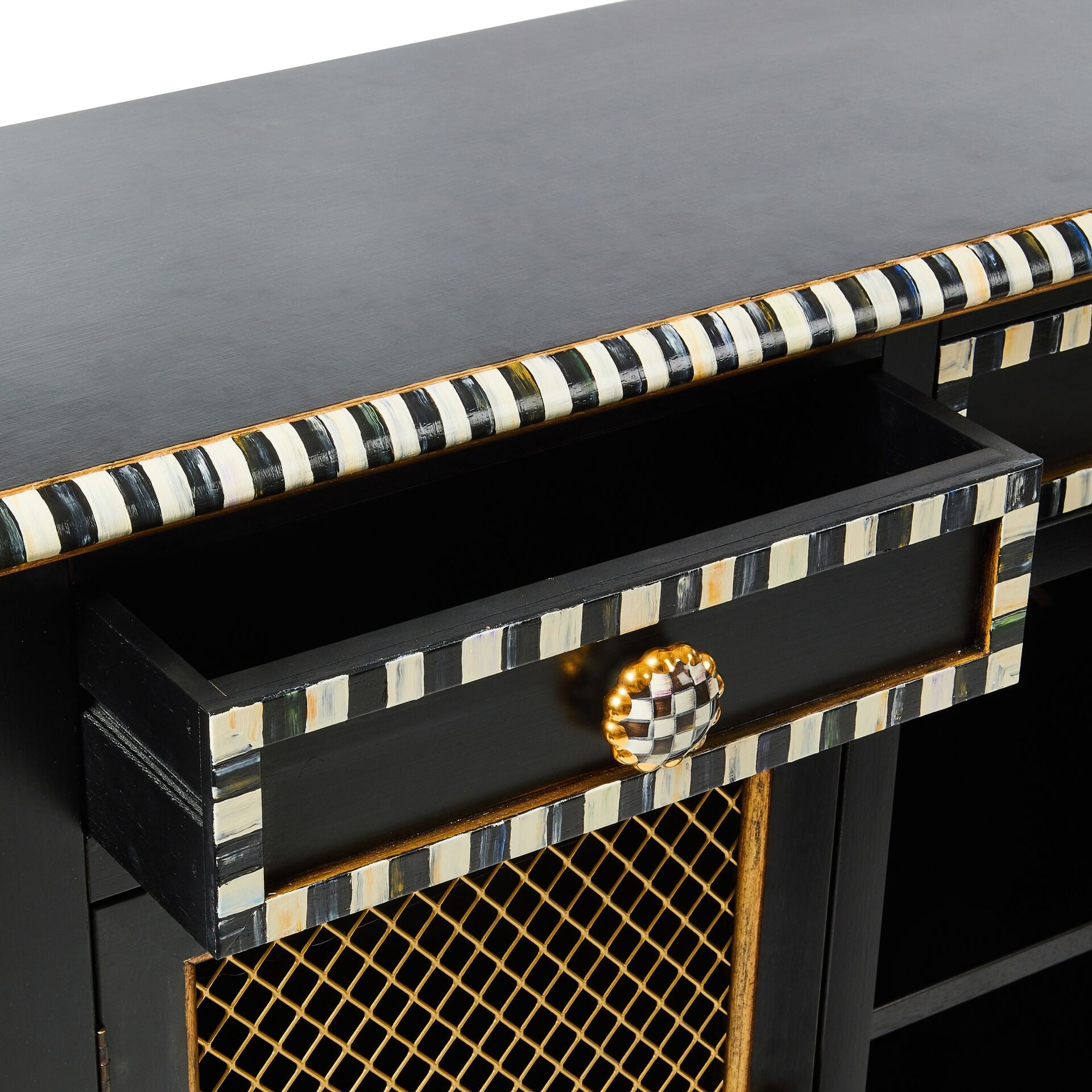 Courtly Criss-Cross Small Cabinet
