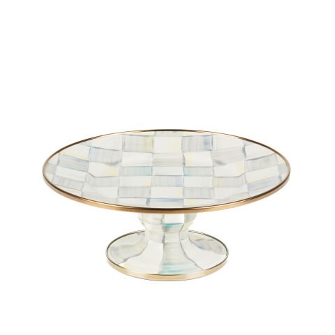Sterling Check Mini Pedestal Platter