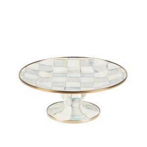 Sterling Check Mini Pedestal Platter