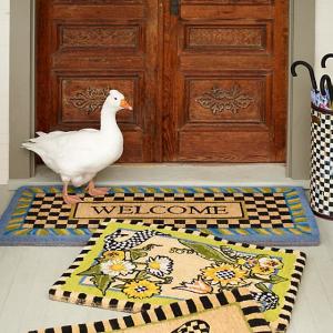 Periwinkle Double Door Welcome Mat