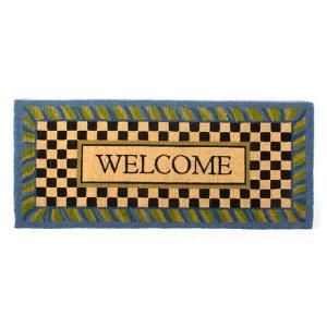 Periwinkle Double Door Welcome Mat
