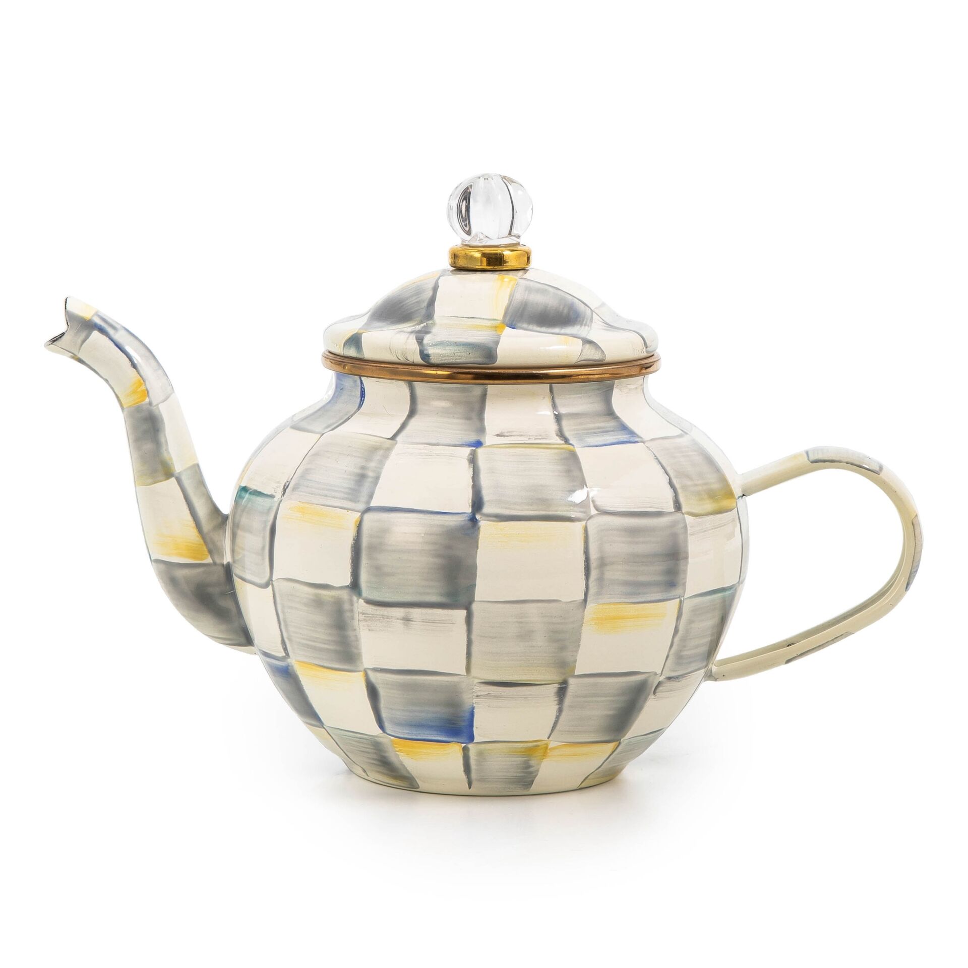 Sterling Check 4 Cup Teapot