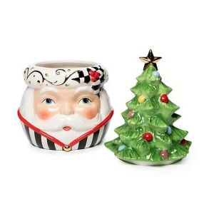 Tree Top Santa Cookie Jar