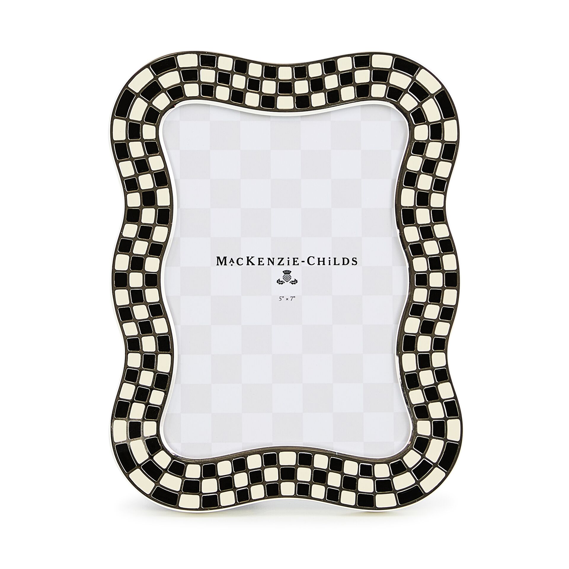 Wavy Check Silver Plated 5''x 7'' Frame
