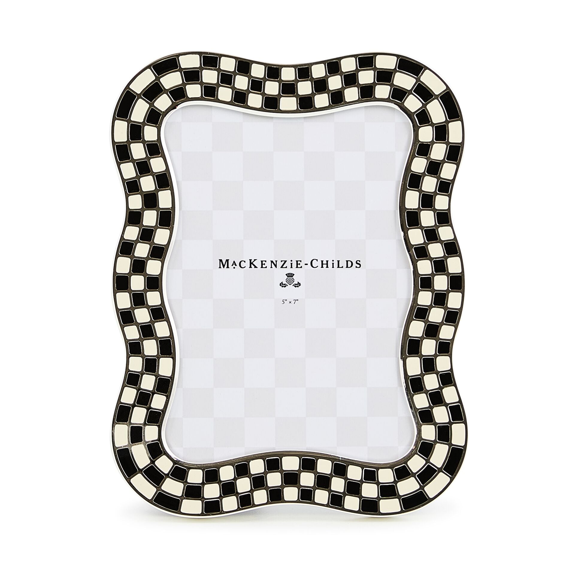Wavy Check Silver Plated 5''x 7'' Frame